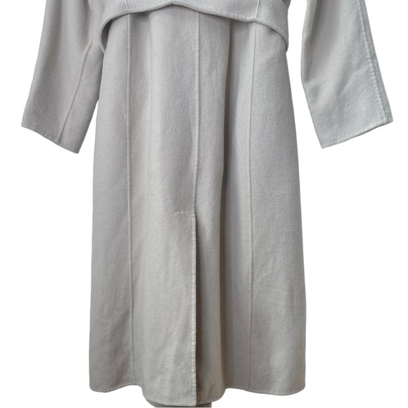 Gentle Herd Single Breasted  Long Wool Belted Cream Coat NWOT Size: X-Small - Picture 13 of 14